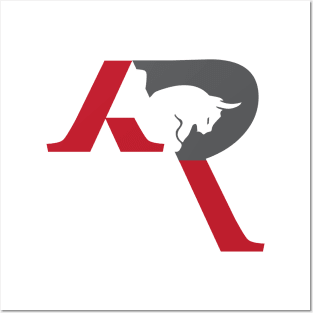 Letter AR Bull logo Posters and Art